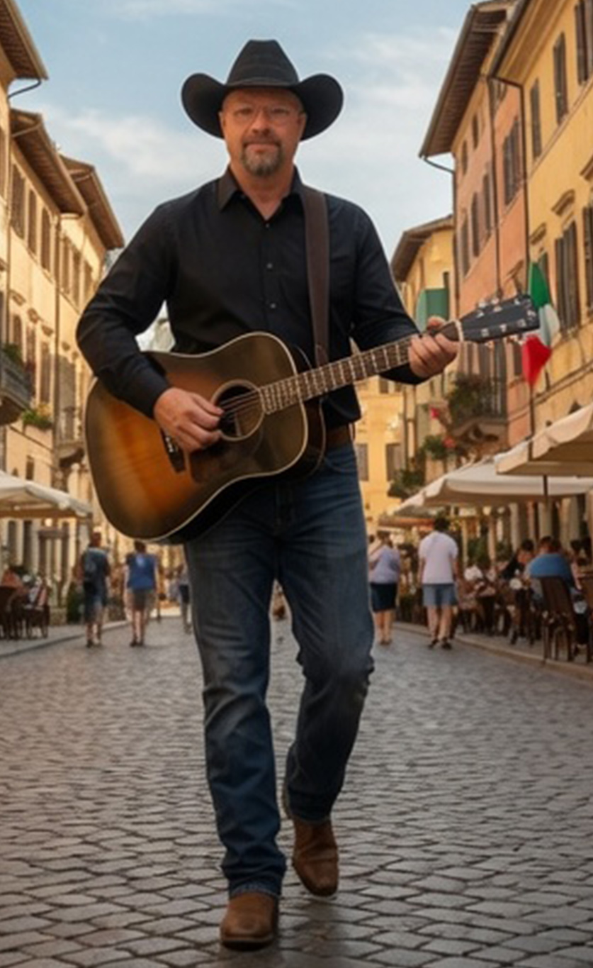 Chad Sanders playing guitar