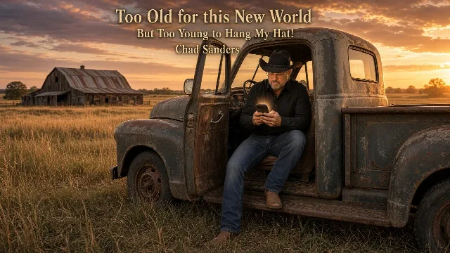 Too Old For This New World, Too Young To Hang My Hat by Chad Sanders - cover art